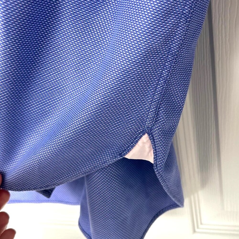 Thomas Pink Prestige Men’s Blue Micro-Pattern Dress Shirt Cotton 15.5 34 - Picture 5 of 10